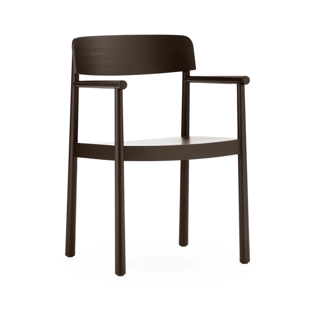 Normann Copenhagen - Timb Chaise avec accoudoirs, marron