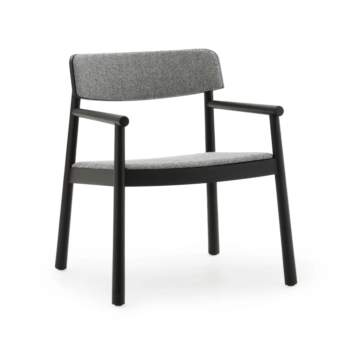 Normann Copenhagen - Timb Lounge Chaise avec accoudoirs, noir / Hallingdal 166