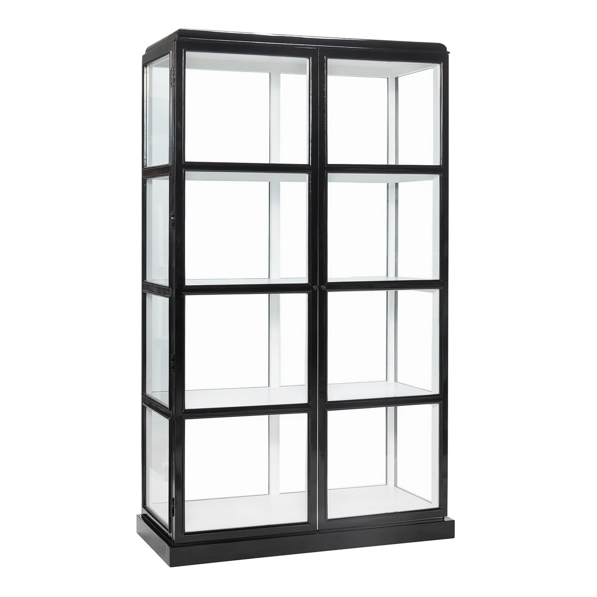 Hübsch Interior - Display Armoire avec portes vitrées, H 187 cm, noir / blanc