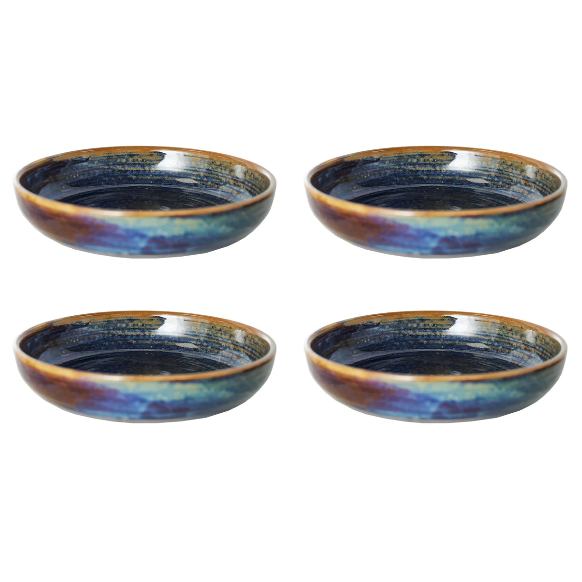 HKliving - Chef Ceramics Assiette creuse, Ø 21,5 cm, rustic blue (set de 4) HKliving - Chef Ceramics Assiette creuse, Ø 21,5 cm, rustic blue (set de 4)