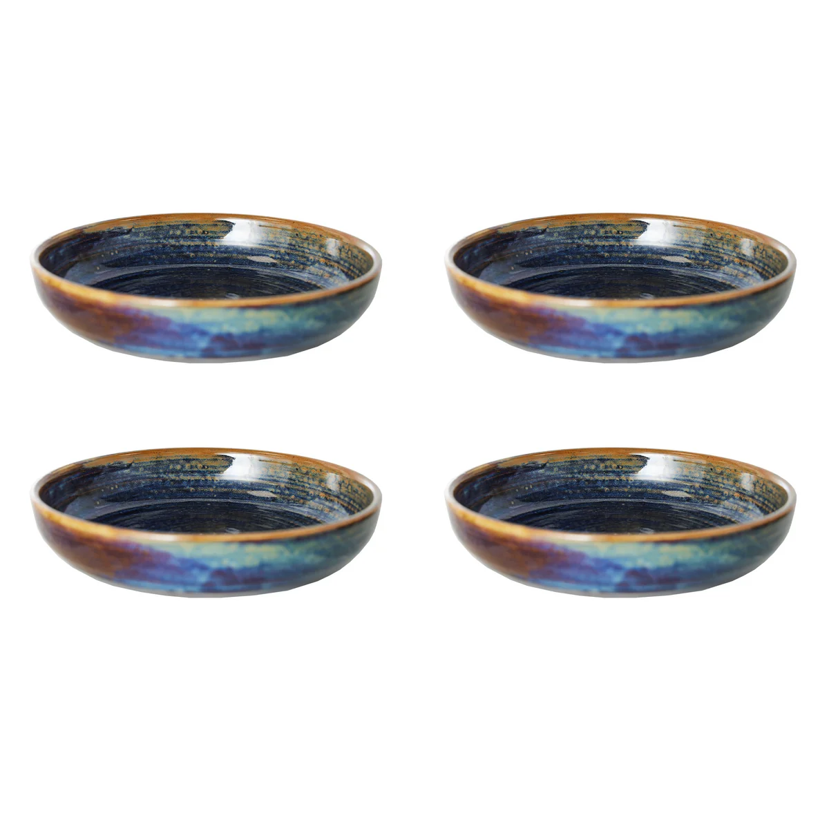 HKliving - Chef Ceramics Assiette creuse, Ø 19,3 cm, rustic blue (set de 4) HKliving - Chef Ceramics Assiette creuse, Ø 19,3 cm, rustic blue (set de 4)