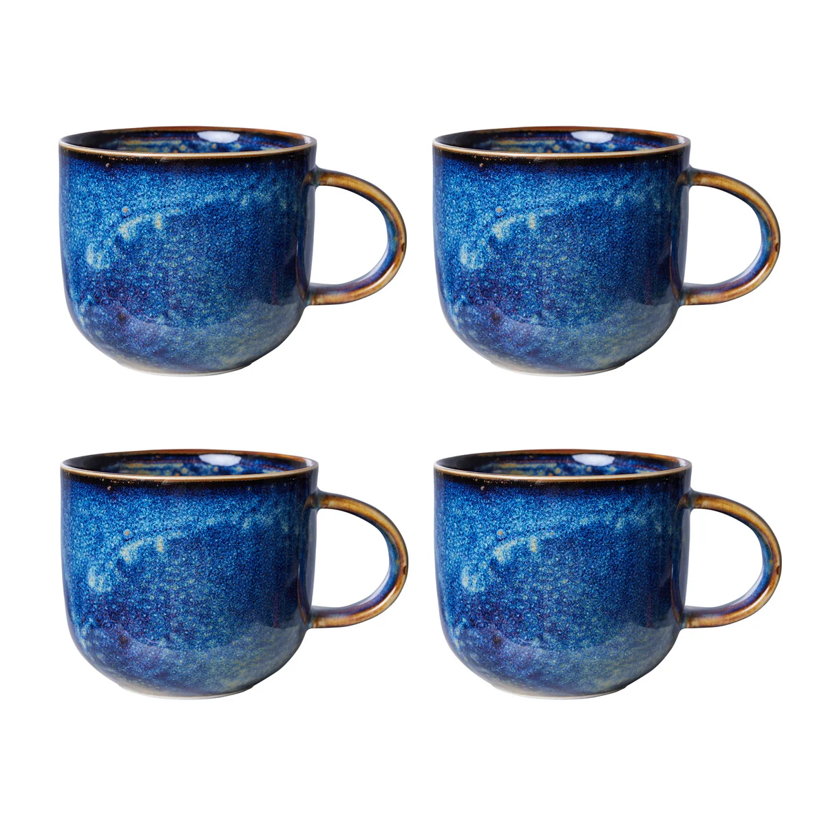 HKliving - Chef Ceramics Gobelets, 320 ml, rustic blue (set de 4) HKliving - Chef Ceramics Gobelets, 320 ml, rustic blue (set de 4)