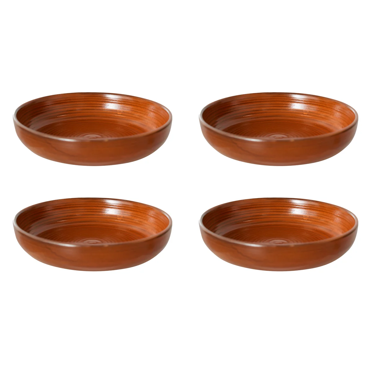 HKliving - Chef Ceramics Assiette creuse, Ø 19,3 cm, burned orange (set de 4)
