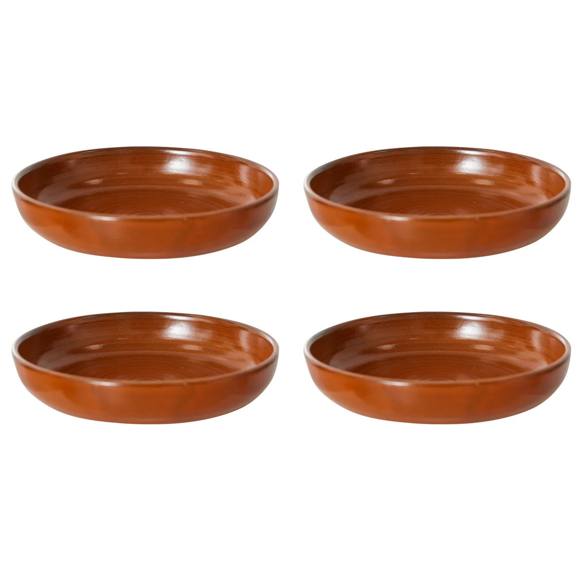 HKliving - Chef Ceramics Assiette creuse, Ø 21,5 cm, burned orange (set de 4)