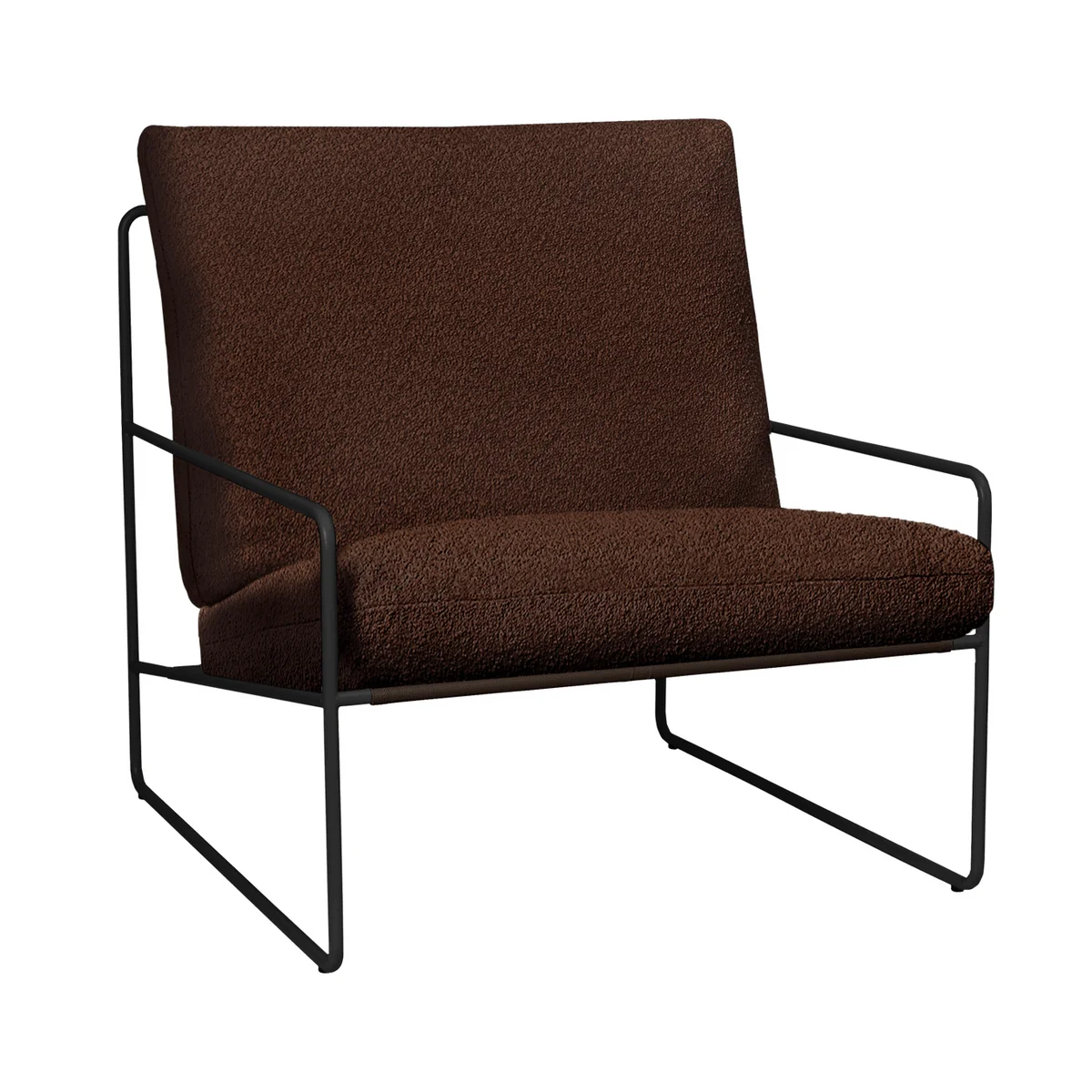 Ferm Living - Desert Fauteuil d'extérieur, noir / chestnut (Pure Bouclé) Ferm Living - Desert Fauteuil d'extérieur, noir / chestnut (Pure Bouclé)