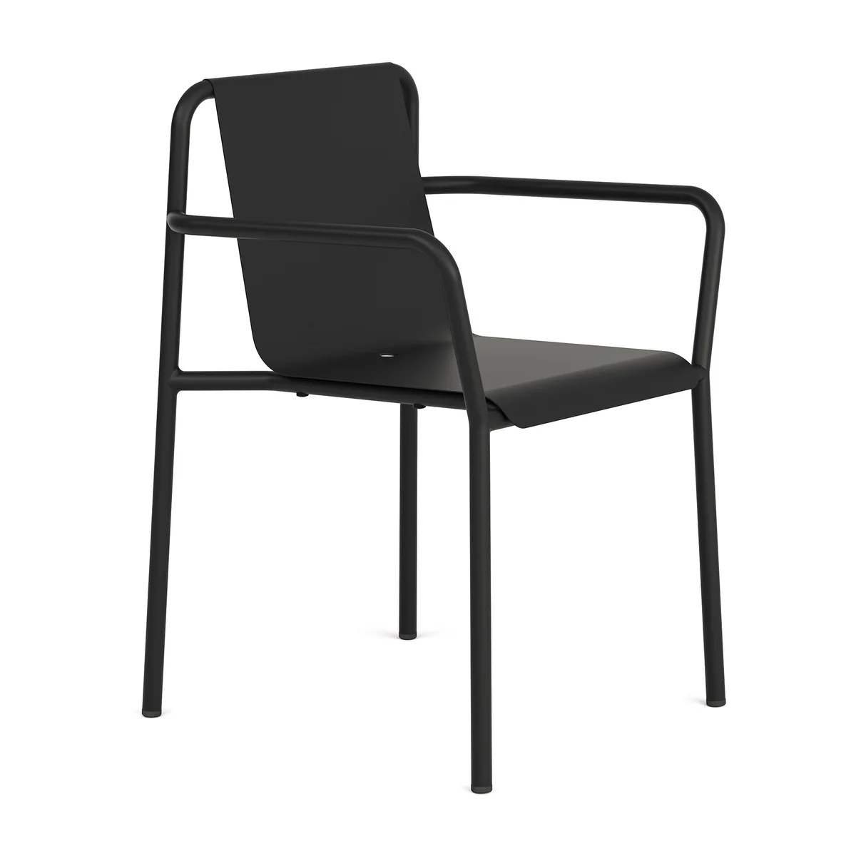 TipToe - Chaise de jardin Panorama avec accoudoirs, graphite noir