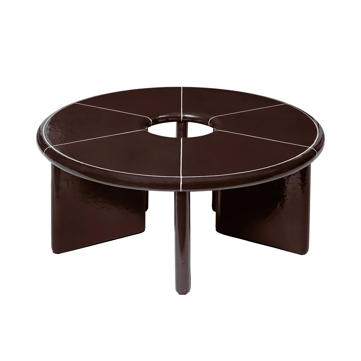 Ferm Living - Deya Outdoor Table basse, Ø 80 x H 32 cm, chestnut brown Ferm Living - Deya Outdoor Table basse, Ø 80 x H 32 cm, chestnut brown