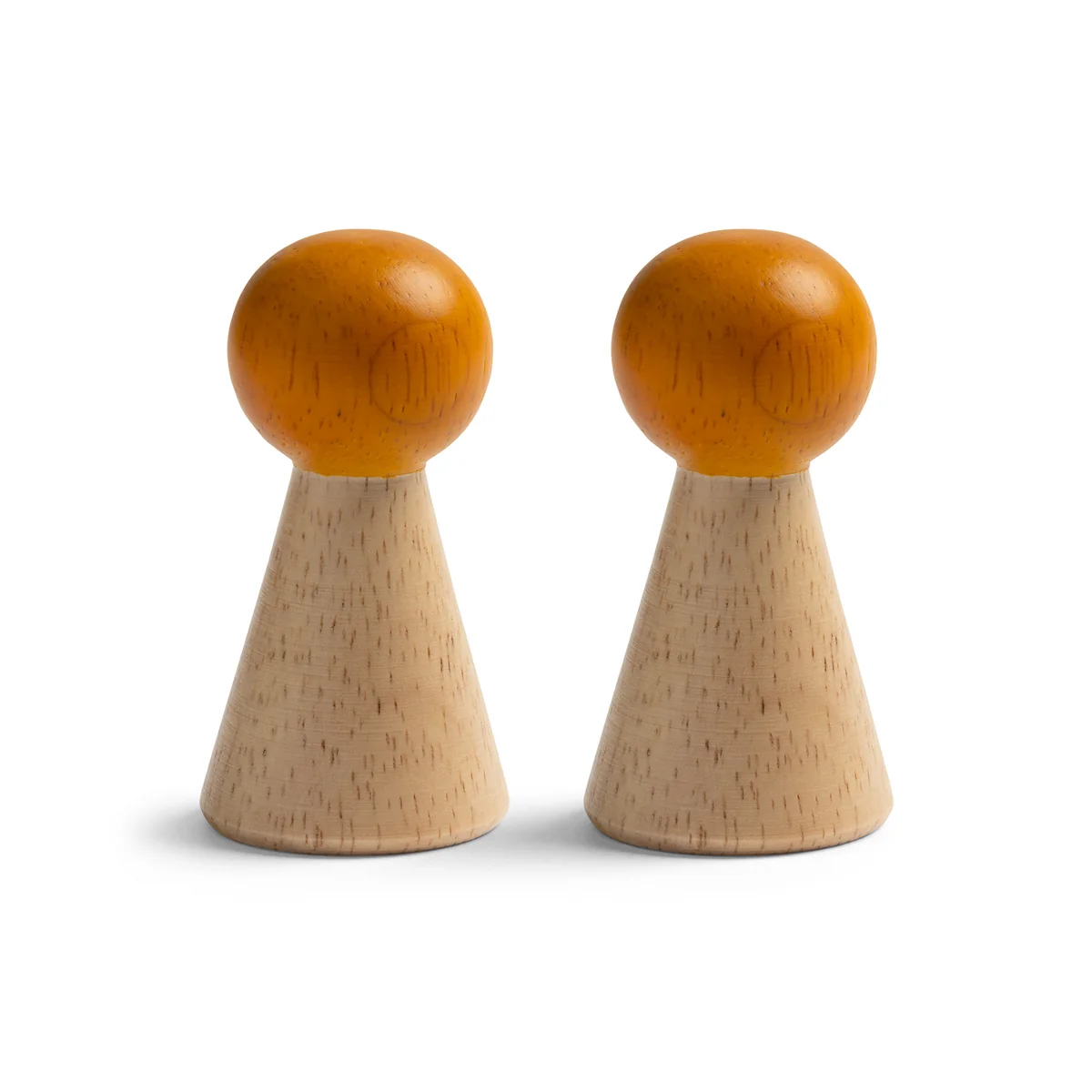 & klevering - Halma Crochets de vestiaire (set de 2), chêne / orange