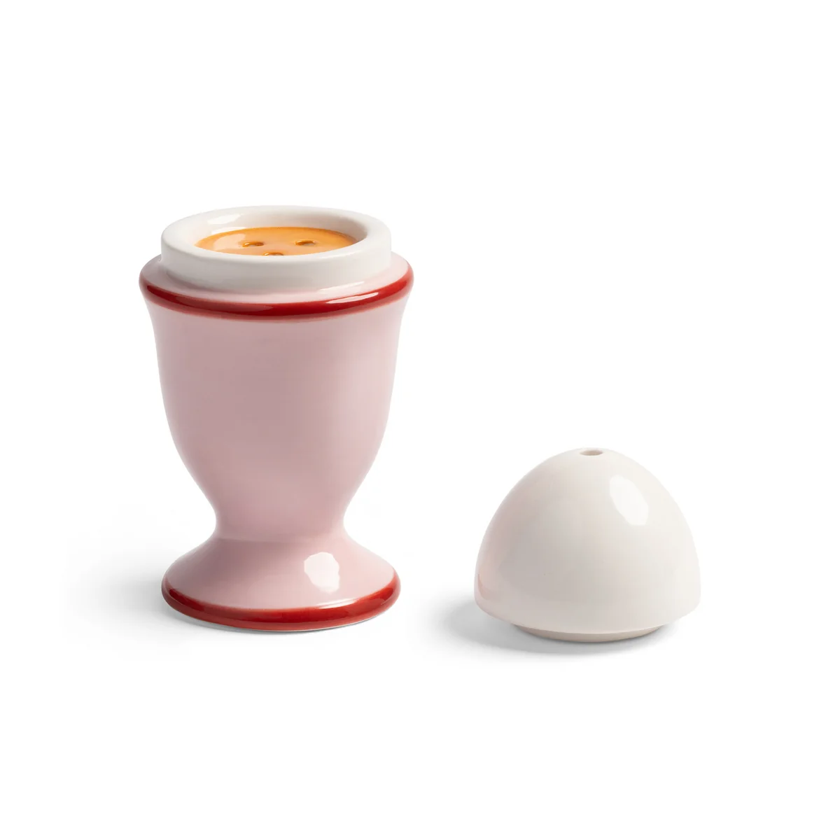 & klevering - Salière et poivrière, œuf / rose