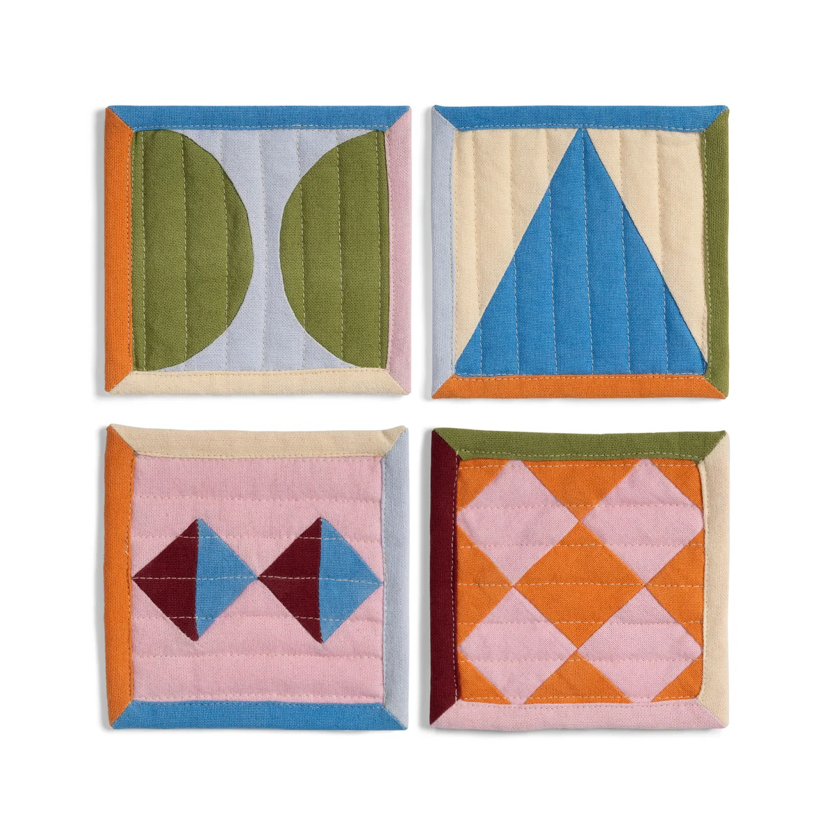 & klevering - Stitch Dessous de verre, 12 x 12 cm (set de 4) & klevering - Stitch Dessous de verre, 12 x 12 cm (set de 4)