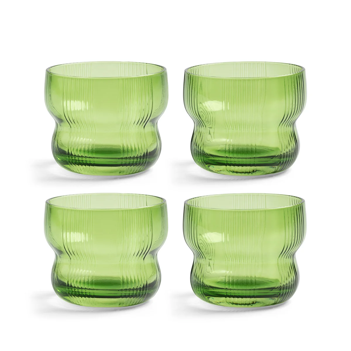 & klevering - Petal Verre à boire 150 ml, vert (set de 4) & klevering - Petal Verre à boire 150 ml, vert (set de 4)