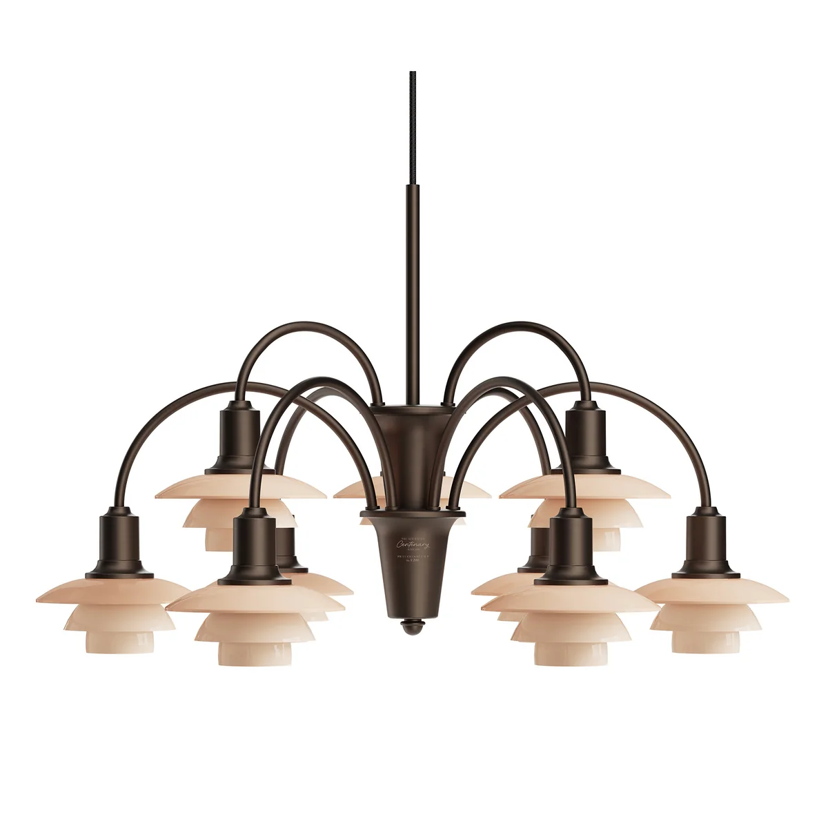 Louis Poulsen - PH 1/1 Lustre Centenary Edition, aged brass / dusty terracotta (9-bras) Louis Poulsen - PH 1/1 Lustre Centenary Edition, aged brass / dusty terracotta (9-bras)