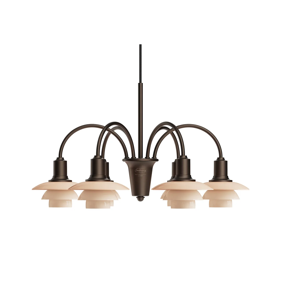 Louis Poulsen - PH 1/1 Lustre Centenary Edition, aged brass / dusty terracotta (6-bras) Louis Poulsen - PH 1/1 Lustre Centenary Edition, aged brass / dusty terracotta (6-bras)