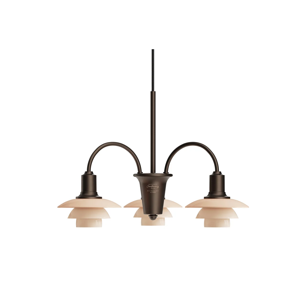 Louis Poulsen - PH 1/1 Lustre Centenary Edition, aged brass / dusty terracotta (3-bras) Louis Poulsen - PH 1/1 Lustre Centenary Edition, aged brass / dusty terracotta (3-bras)