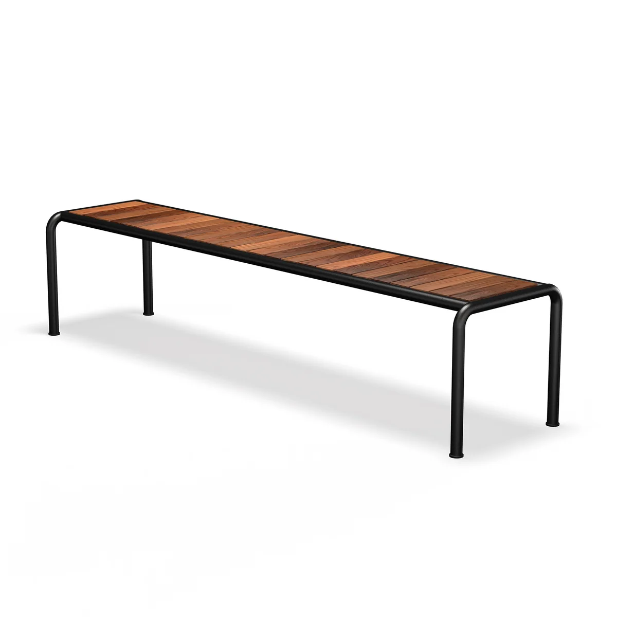 HOUE - Banc de jardin AVANTI, long, frêne thermique / noir