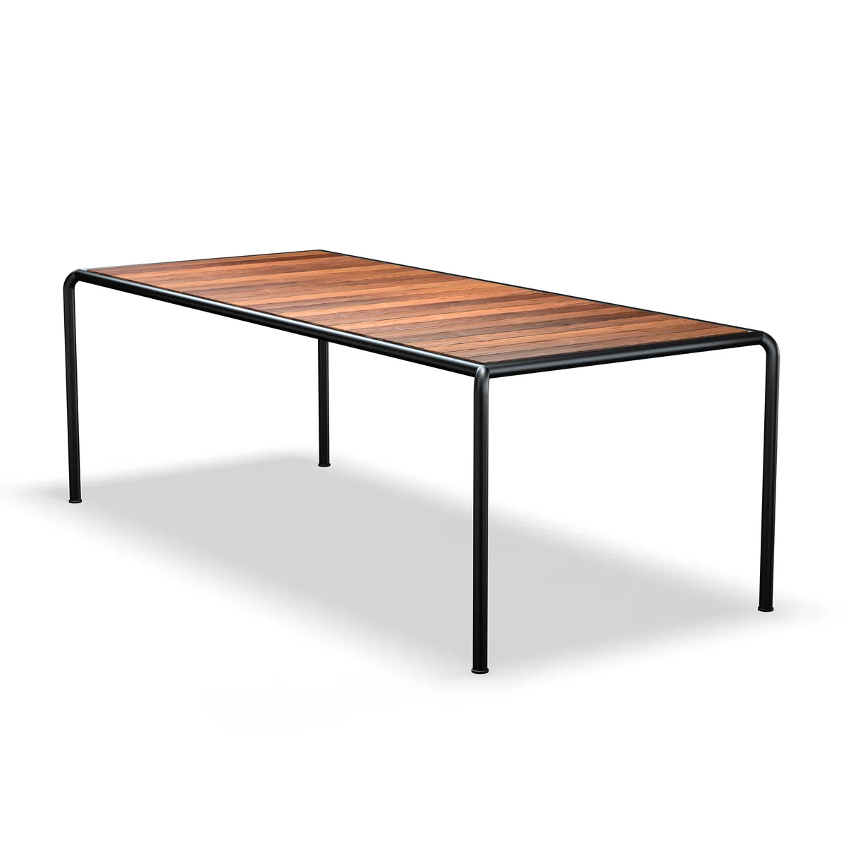 HOUE - Table de salle à manger d'extérieur AVANTI, 222 x 98 cm, frêne thermo-traité / noir