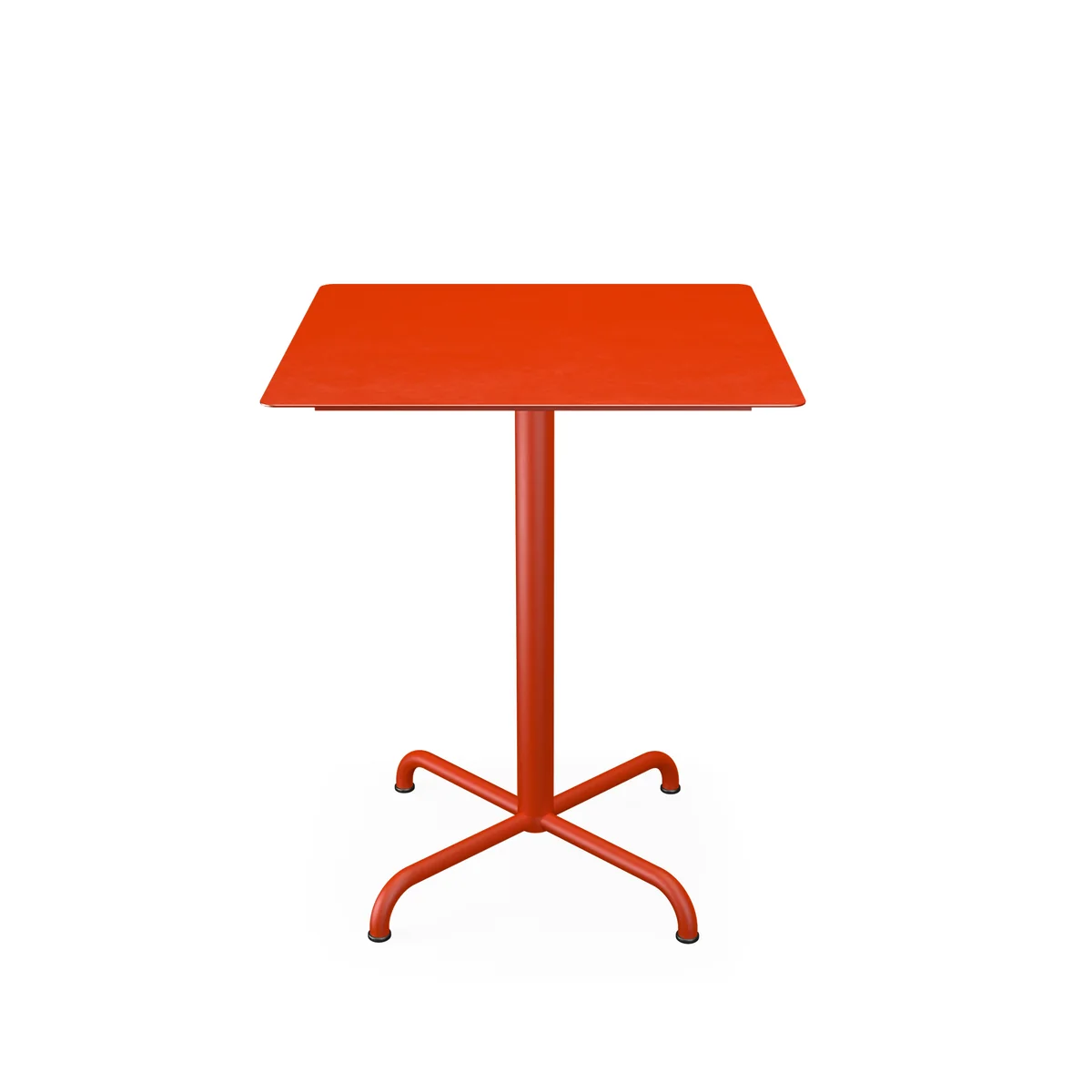 HOUE - Pico Table de jardin, 60 x 60 cm, piétement 4 étoiles, cayenne