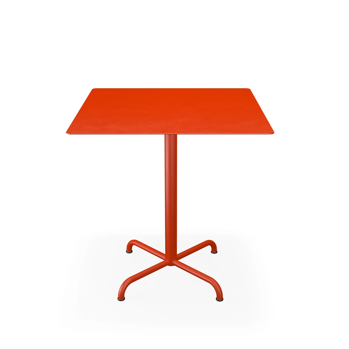HOUE - Pico Table de jardin, 70 x 70 cm, piétement 4 étoiles, cayenne