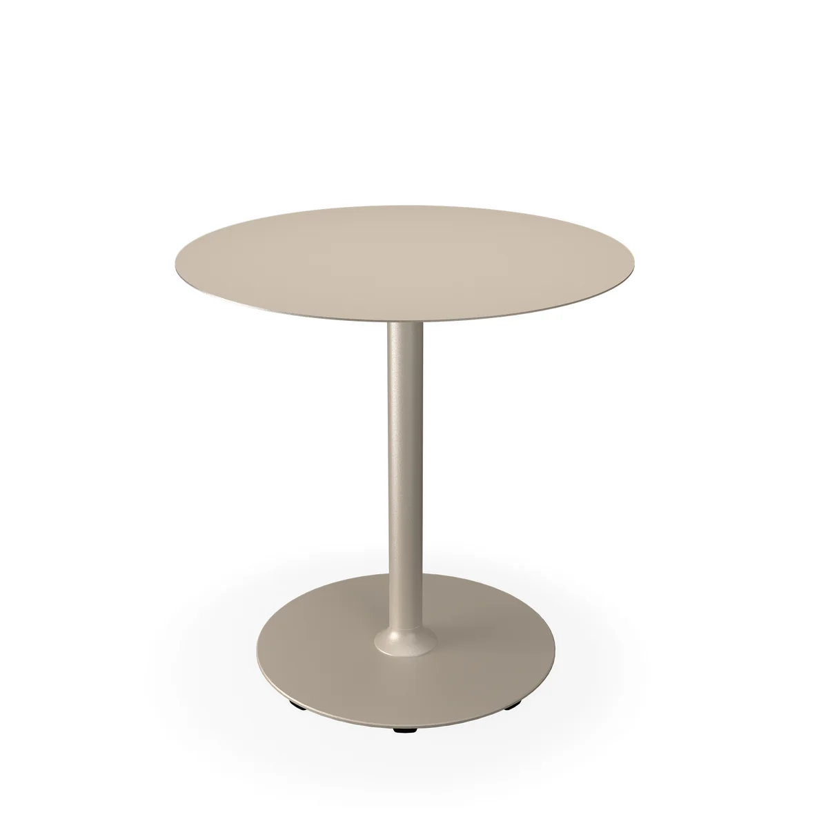 HOUE - Pico Table de jardin, Ø 74 cm, piétement rond, beige