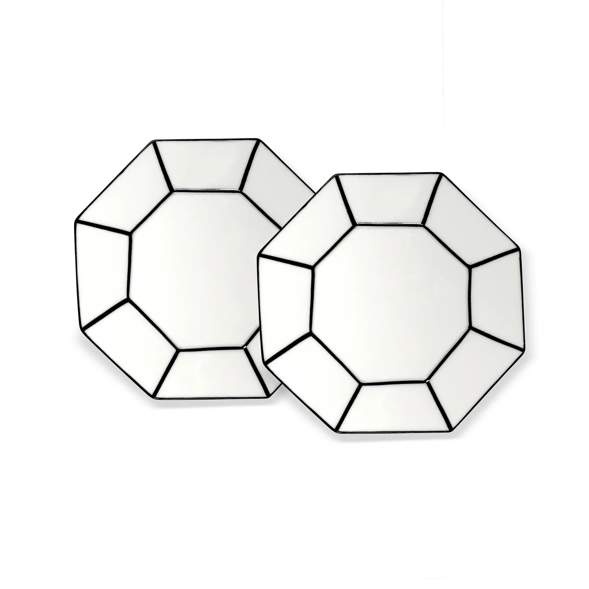 Serax - Carte Blanche Assiette à dessert, blanc / noir (set de 2) Serax - Carte Blanche Assiette à dessert, blanc / noir (set de 2)