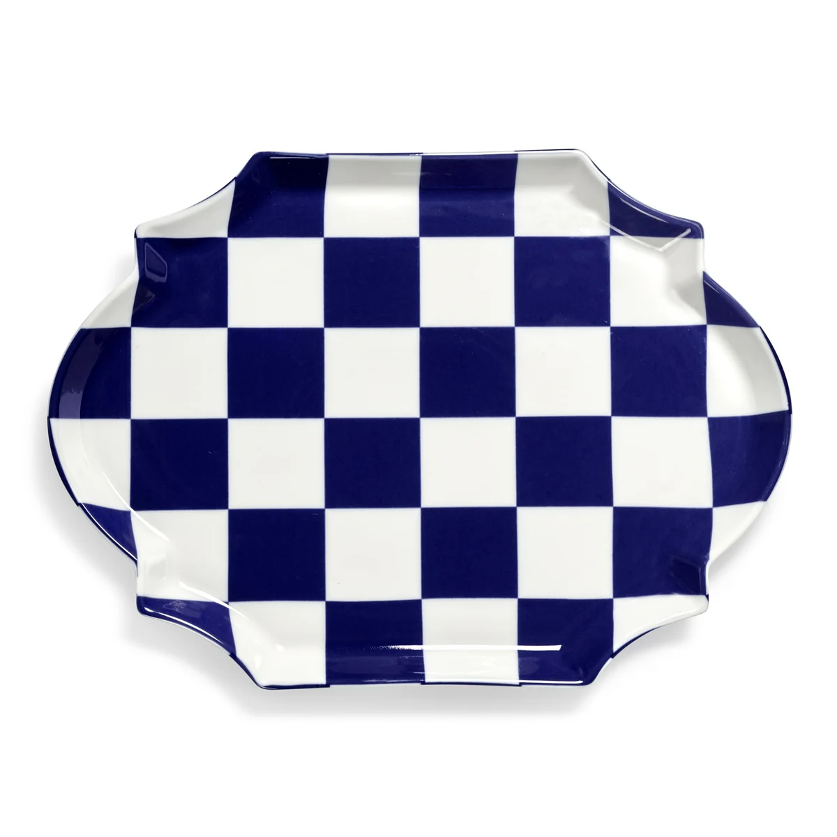 Serax - Fête des Bêtes Plateau de service, bleu / blanc