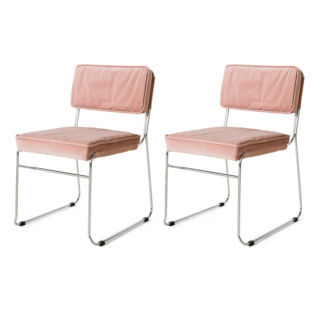 HKliving - Endless Chaise de salle à manger, velvet / rose lychee (lot de 2) HKliving - Endless Chaise de salle à manger, velvet / rose lychee (lot de 2)