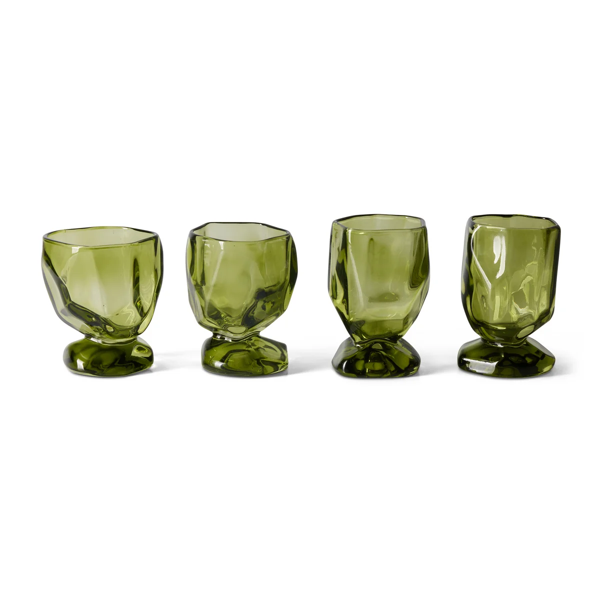 HKliving - Verres (Nienke Sikkema), emerald (set de 4) HKliving - Verres (Nienke Sikkema), emerald (set de 4)