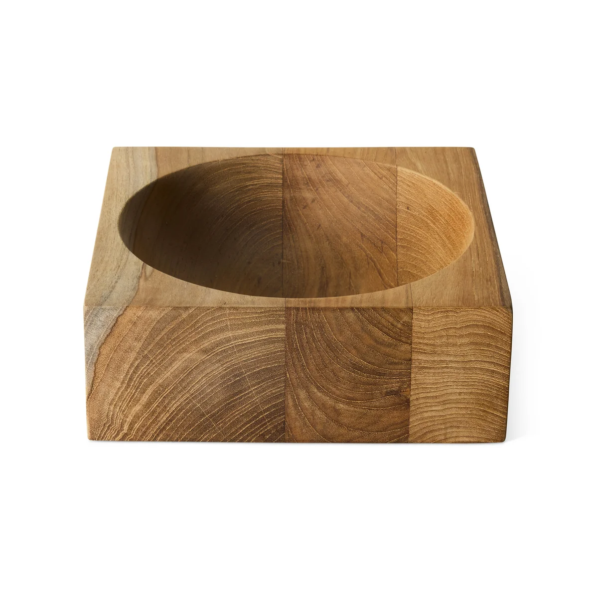 HKliving - Teck cube Coupe, moyenne, bois de teck