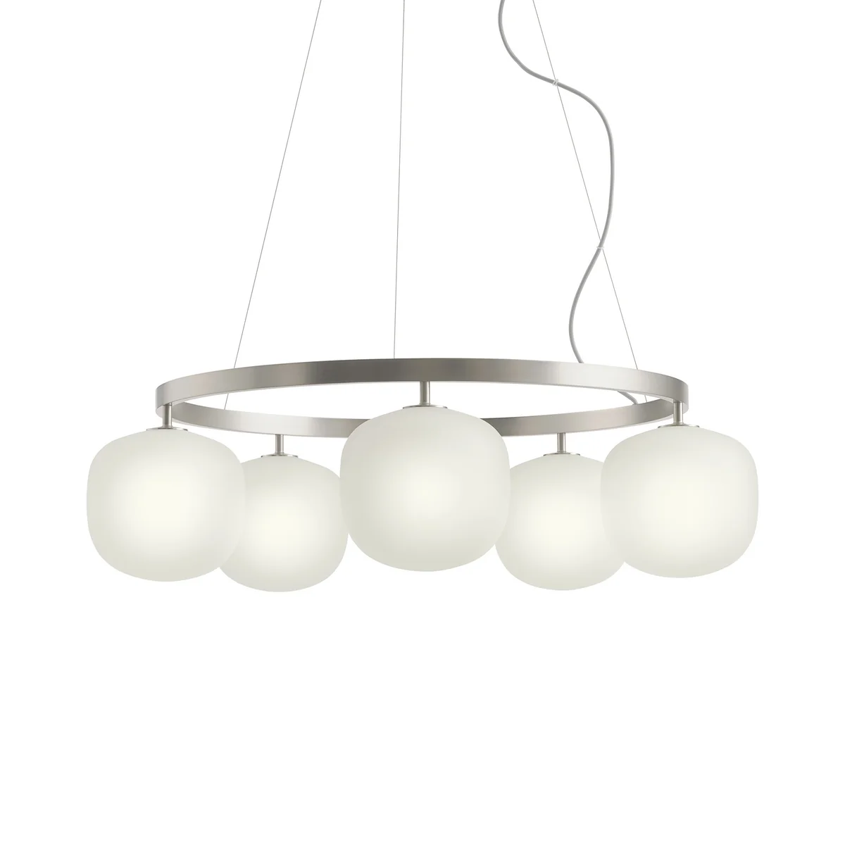 Muuto - Lustre « Rime », gris aluminium