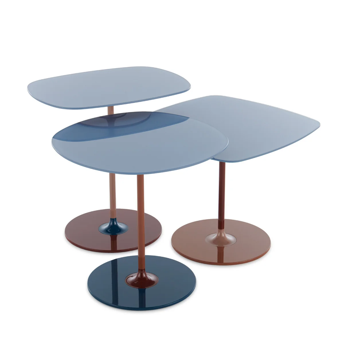 Kartell - Thierry Table d'appoint Trio, sky blue (set de 3) Kartell - Thierry Table d'appoint Trio, sky blue (set de 3)