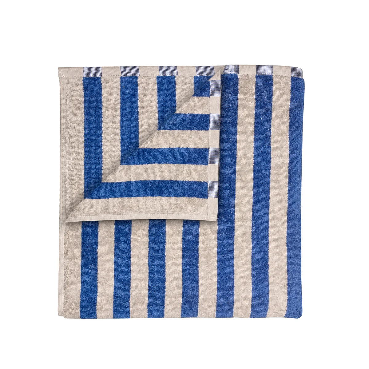 Blomus - Arto Serviette de bain, 140 x 70 cm, larges rayures, moonbeam / mazarine blue Blomus - Arto Serviette de bain, 140 x 70 cm, larges rayures, moonbeam / mazarine blue