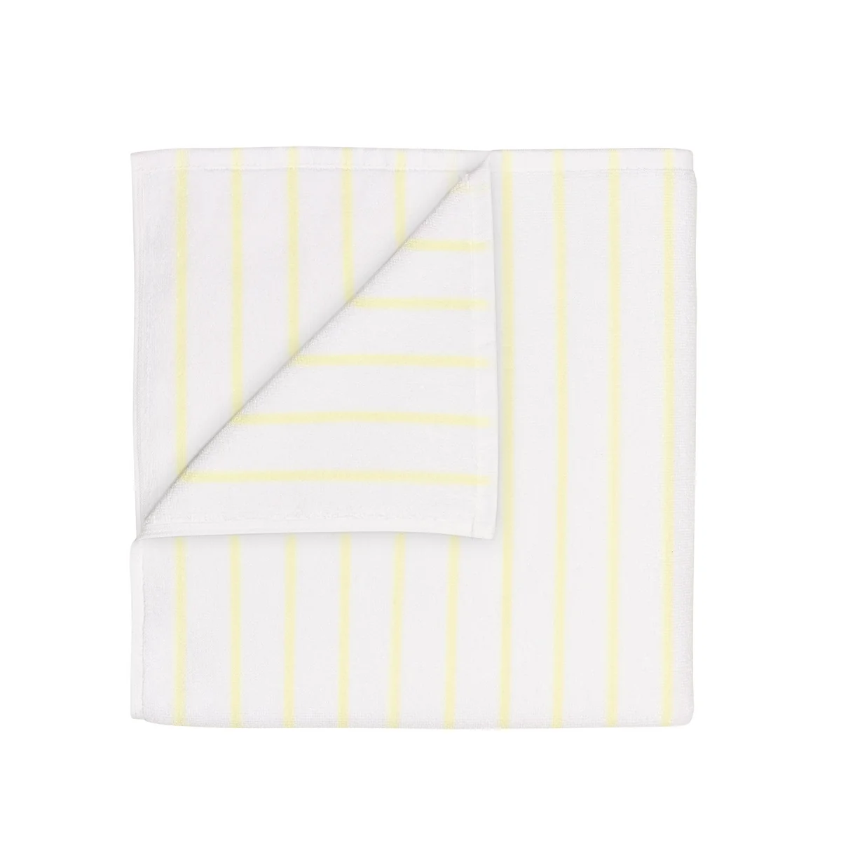 Blomus - Arto Serviette de bain, 140 x 70 cm, rayures fines, white / transparent yellow