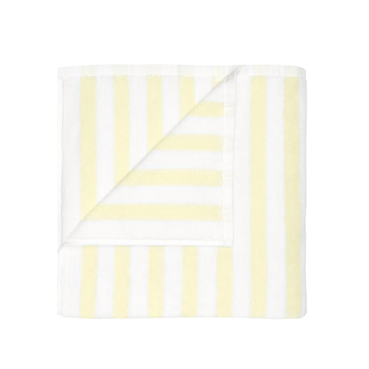 Blomus - Arto Serviette de bain, 140 x 70 cm, rayures larges, white / transparent yellow