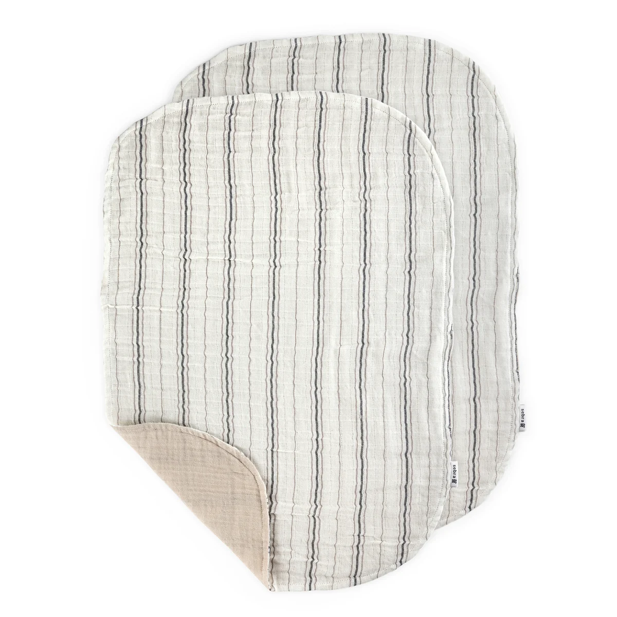 Sebra - Matelas à langer en mousseline 6 plis, stripe (lot de 2)