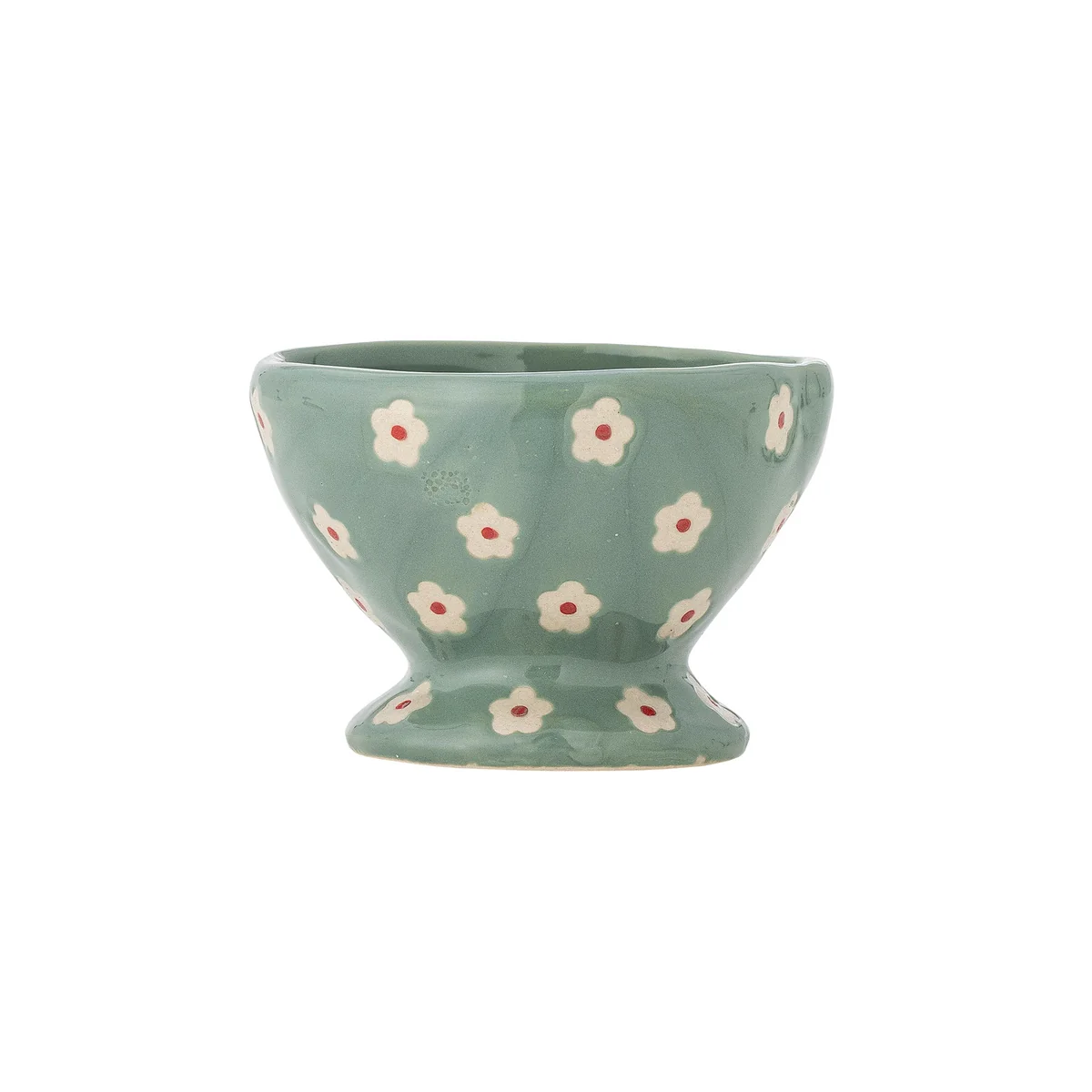 Bloomingville - Nini coupe, Ø 9 x H 6,5 cm, fleur, bleu