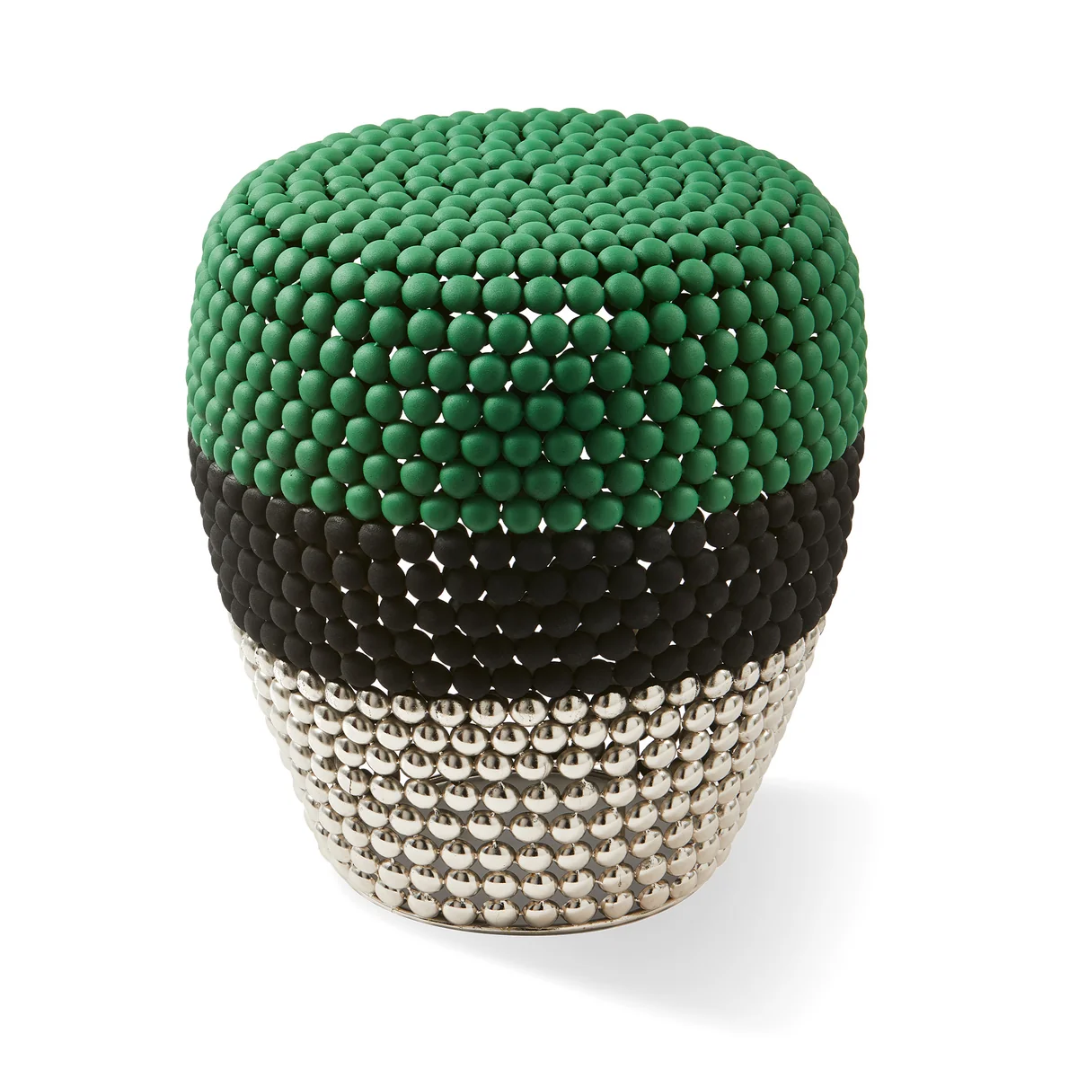 POLSPOTTEN - Dot Tabouret, rayé, vert foncé POLSPOTTEN - Dot Tabouret, rayé, vert foncé