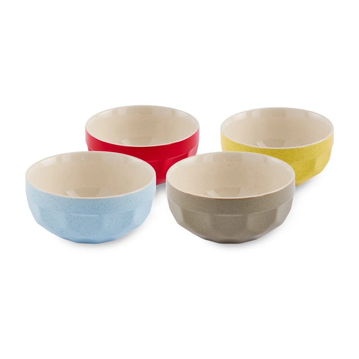 POLSPOTTEN - Set de 4 bols à déjeuner Polygon, multicolore