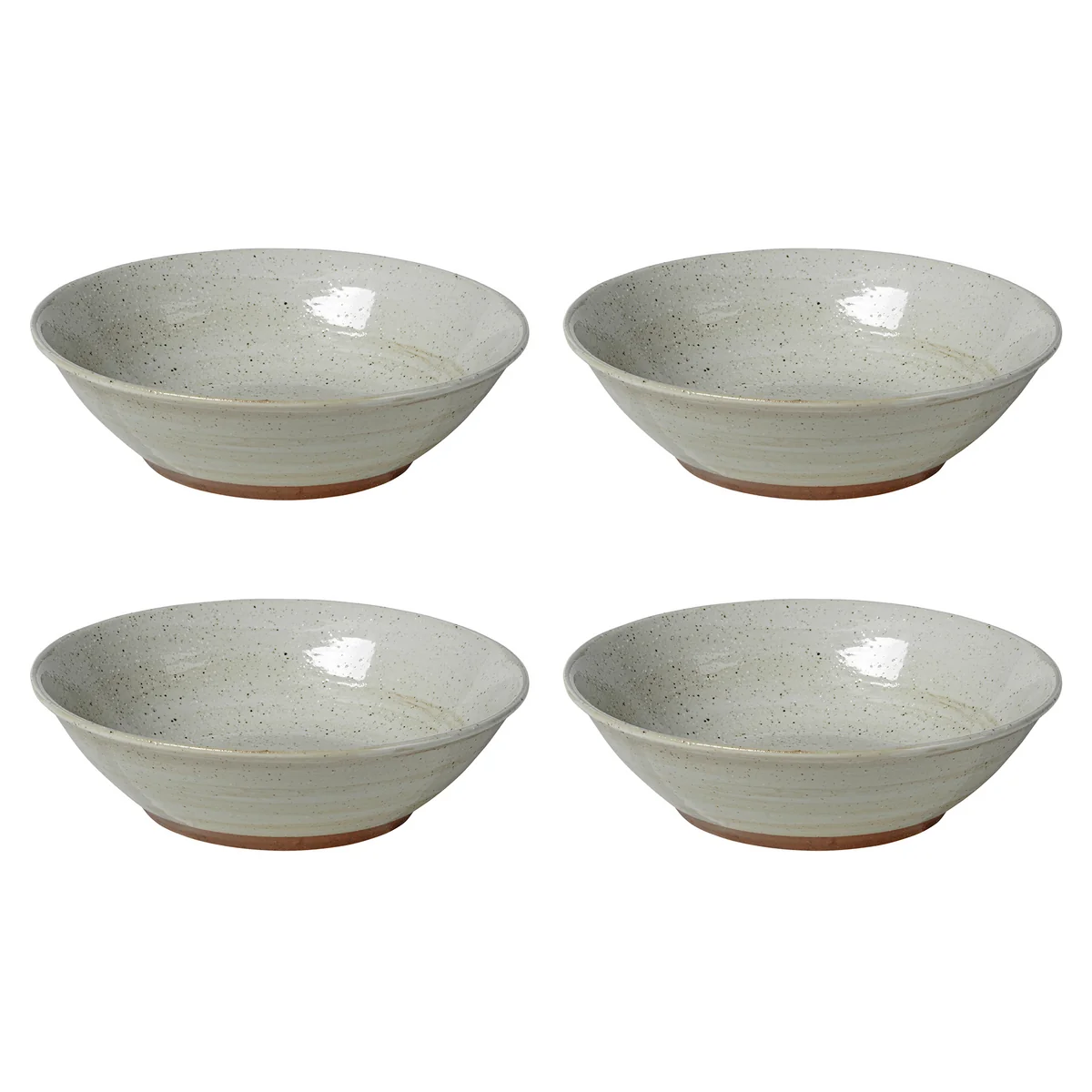 Broste Copenhagen - Bol « Grød », Ø 17 x H 5 cm, couleur sable (lot de 4)