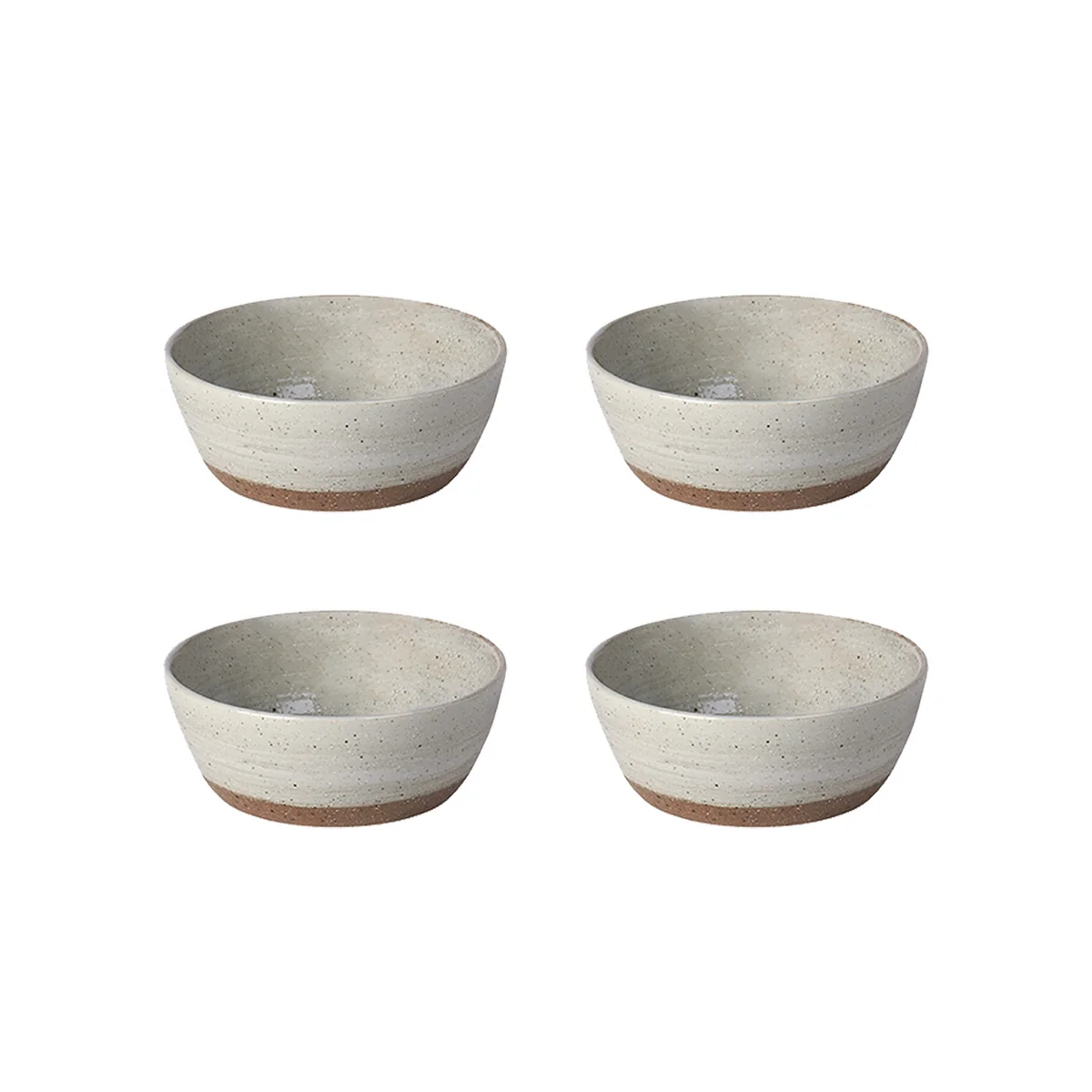 Broste Copenhagen - Bol « Grød », Ø 9 x H 3,5 cm, couleur sable (lot de 4)