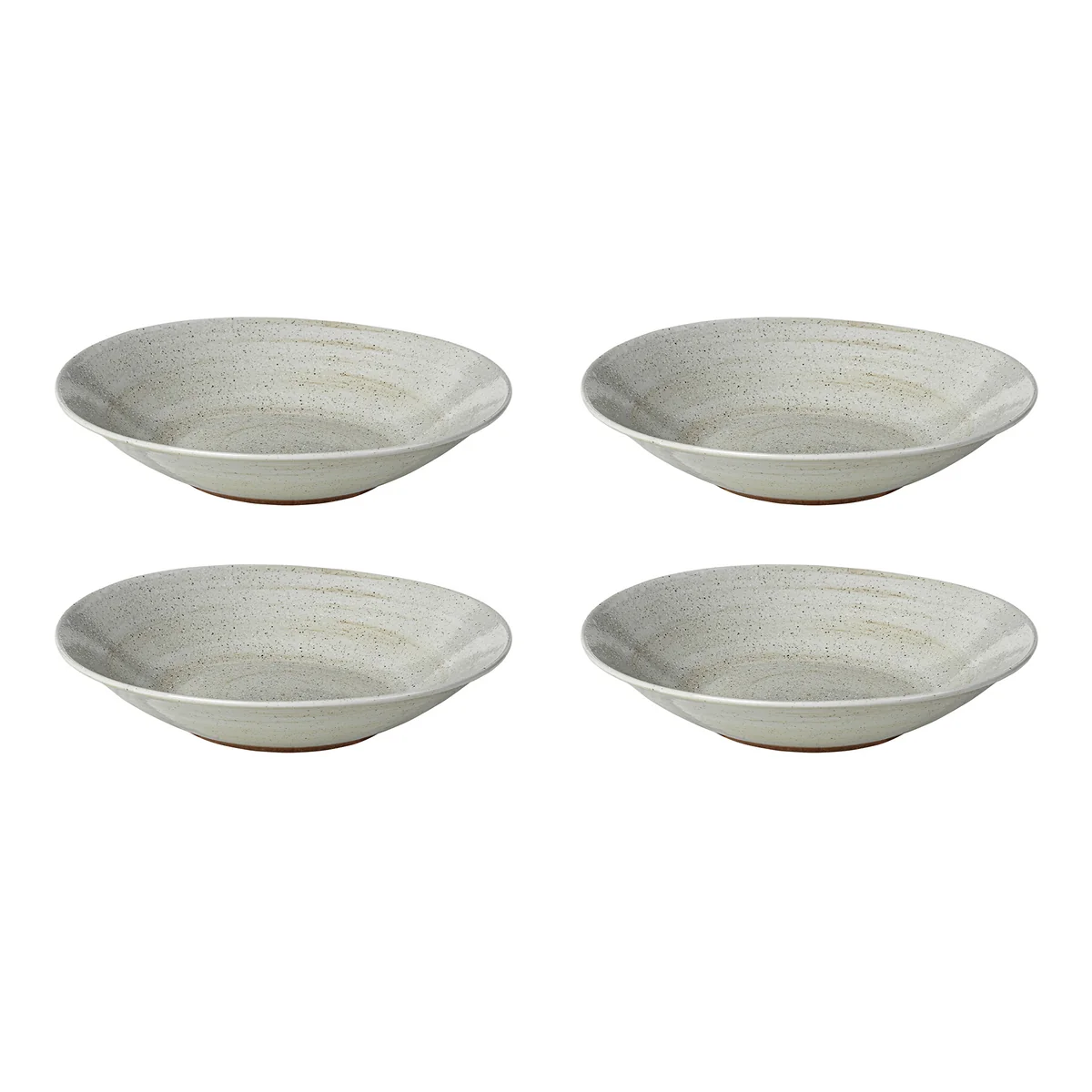 Broste Copenhagen - Assiettes creuses « Grød », Ø 22 x H 5 cm, couleur sable (lot de 4)