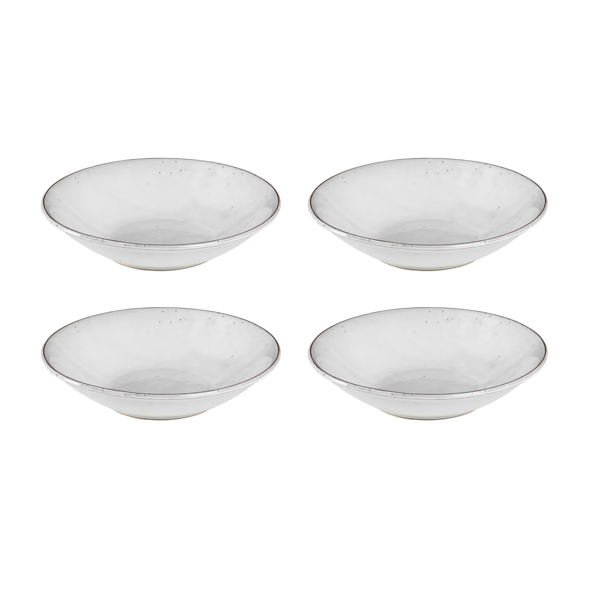 Broste Copenhagen - Assiettes creuses « Nordic Sand », Ø 22,5 x H 5 cm (lot de 4)