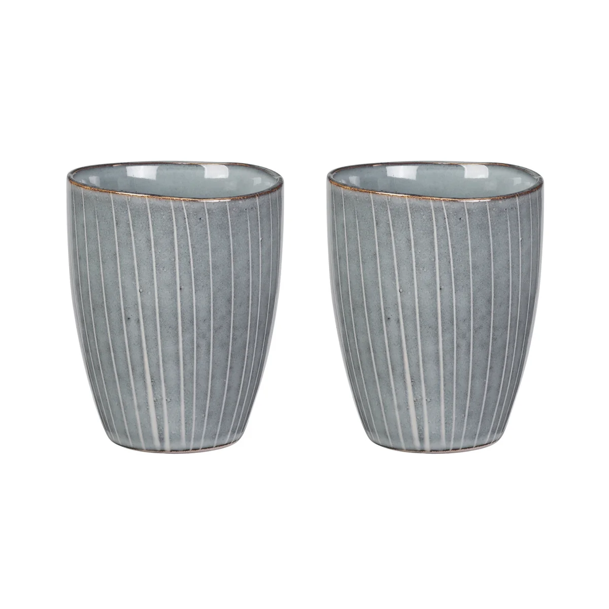 Broste Copenhagen - Tasses sans anse « Nordic Sea », 25 cl (lot de 2) Broste Copenhagen - Tasses sans anse « Nordic Sea », 25 cl (lot de 2)