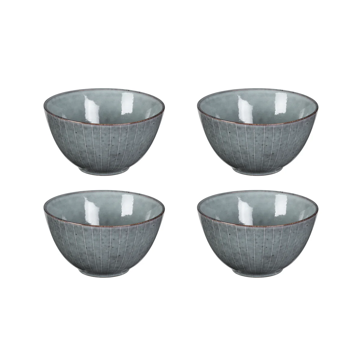 Broste Copenhagen - Bol « Nordic Sea », Ø 15 x H 8 cm (lot de 4)