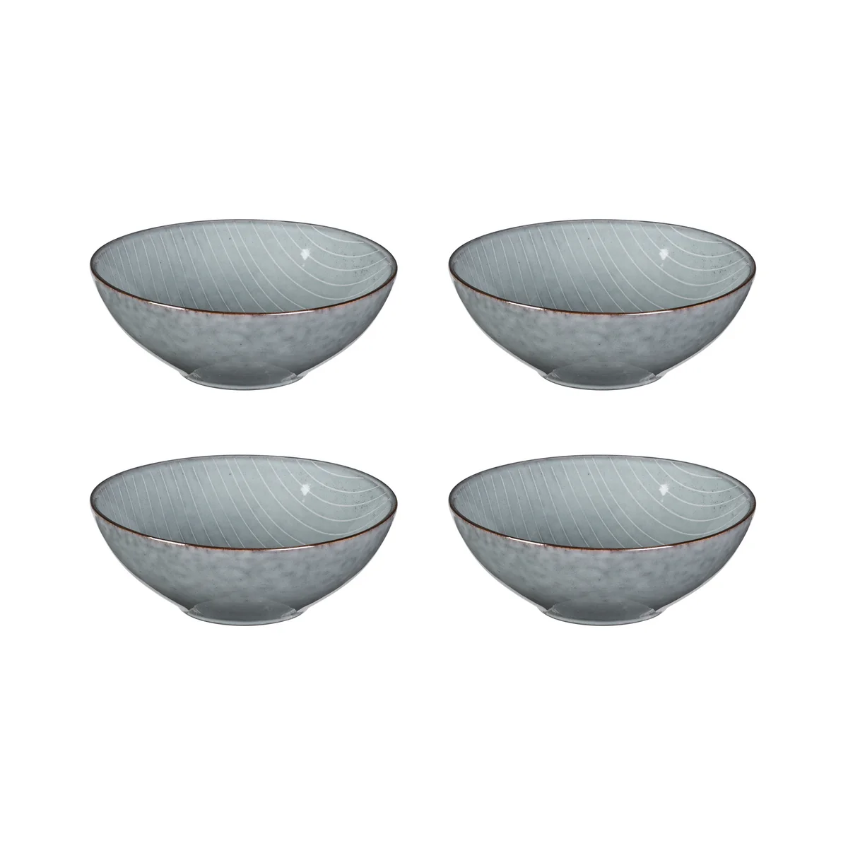 Broste Copenhagen - Bol « Nordic Sea », Ø 17 x H 8 cm (lot de 4)