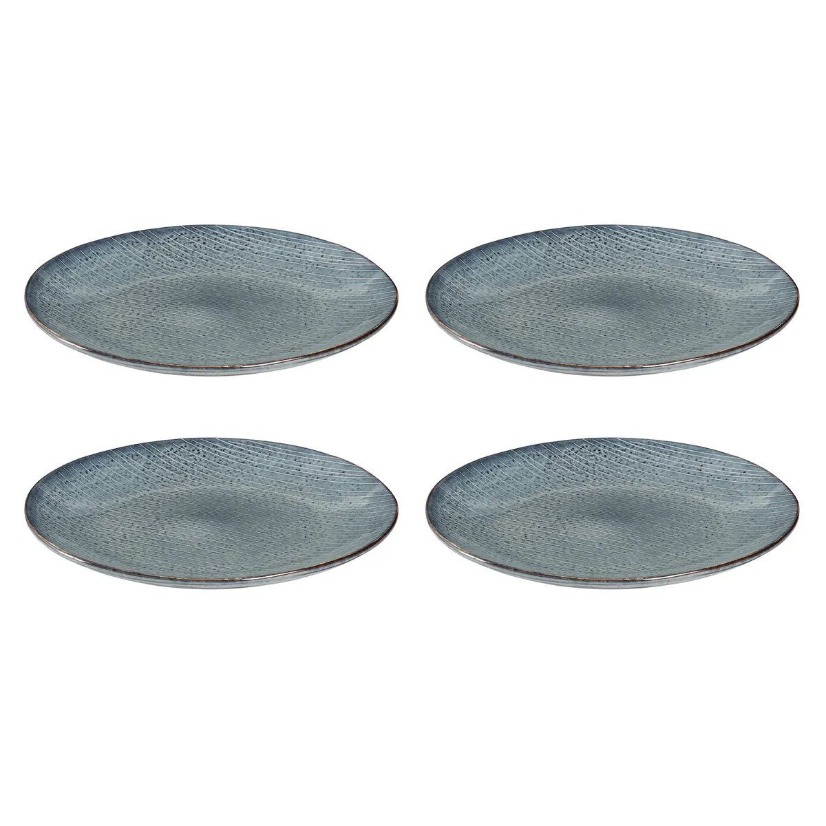 Broste Copenhagen - Assiettes plates « Nordic Sea », Ø 31 x H 3,3 cm, bleu clair (lot de 4) Broste Copenhagen - Assiettes plates « Nordic Sea », Ø 31 x H 3,3 cm, bleu clair (lot de 4)