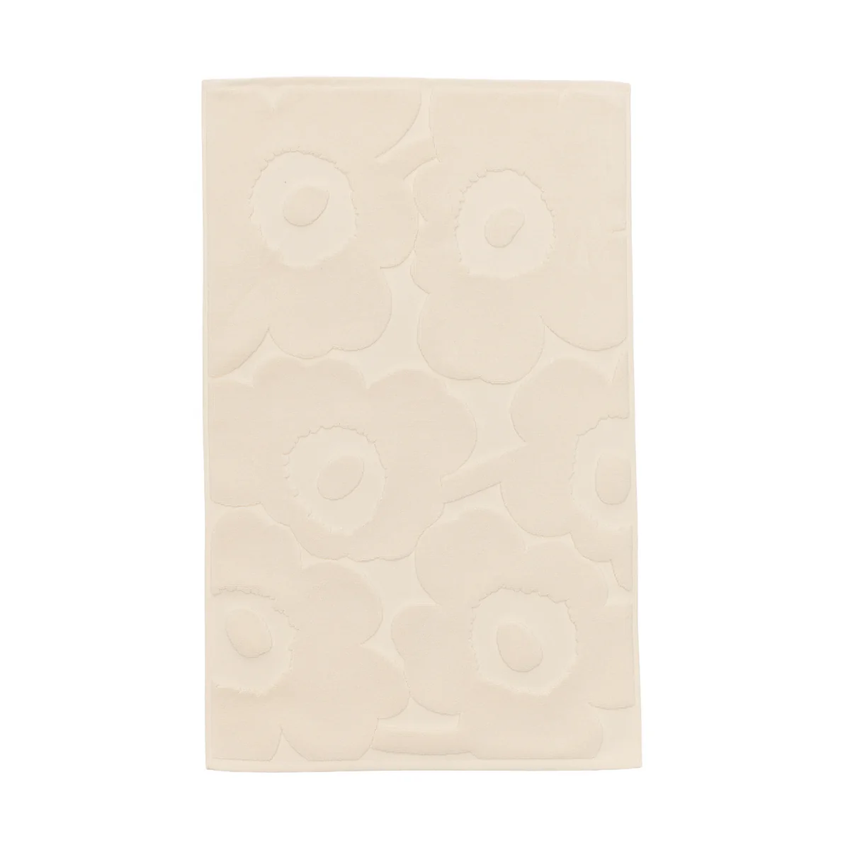 Marimekko - Tapis de bain Unikko, 50 x 80 cm, blanc cassé
