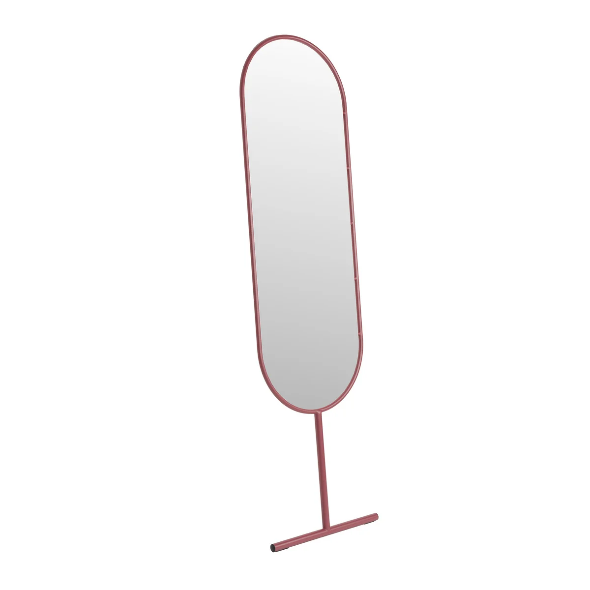 Zuiver - Tess Miroir sur pied ovale, burgundy red