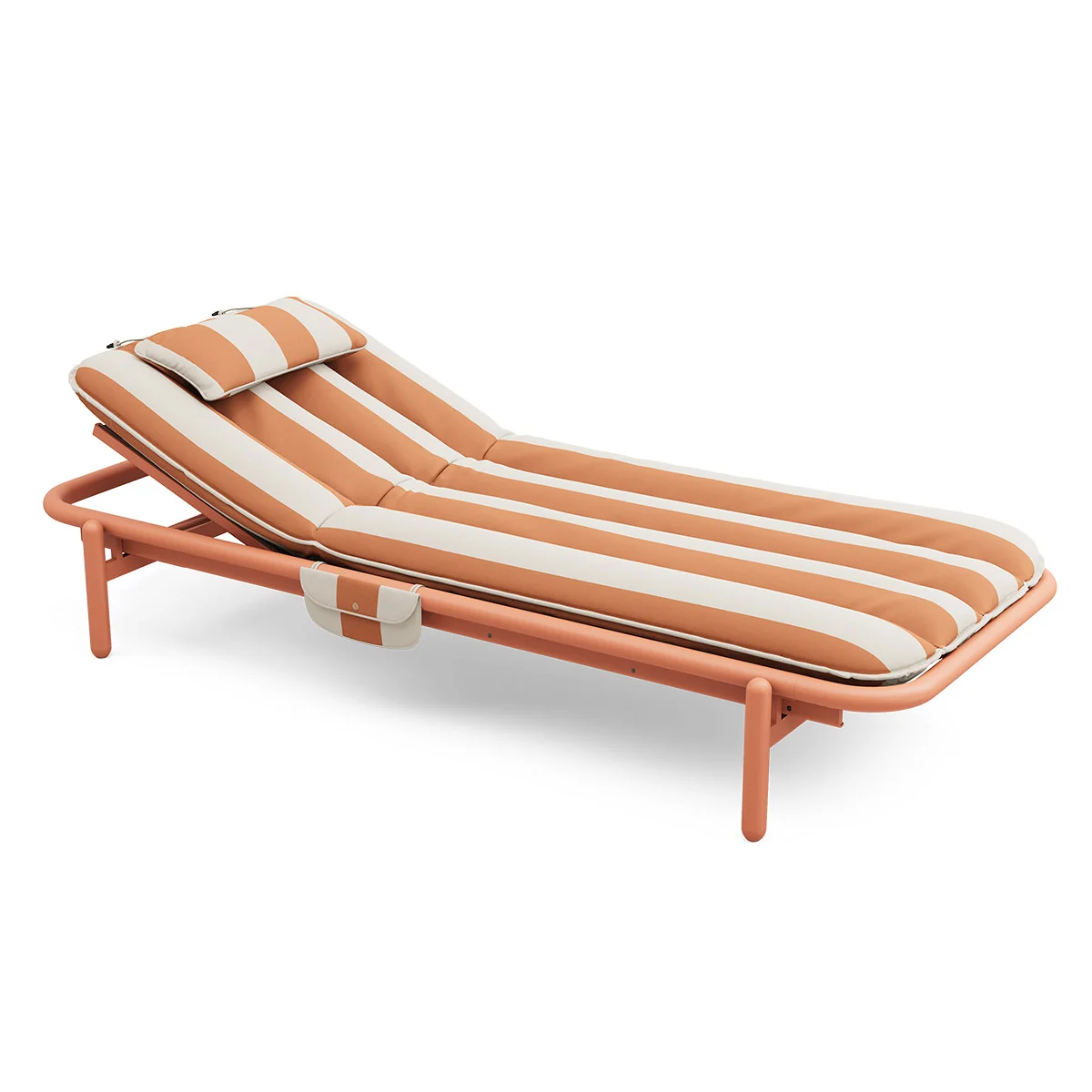 Fatboy - Sunbun Outdoor Daybed, terracotta / stripe orange Fatboy - Sunbun Outdoor Daybed, terracotta / stripe orange
