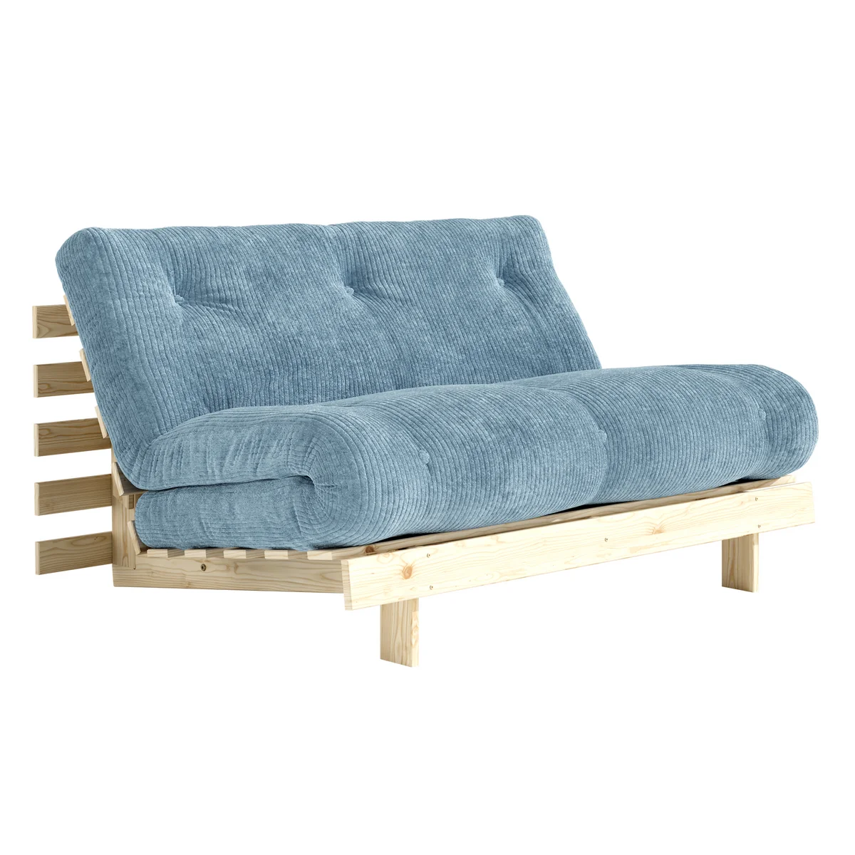 Karup - Roots Canapé-lit, 140 x 200 cm, pin naturel / bleu brumeux (554) Karup - Roots Canapé-lit, 140 x 200 cm, pin naturel / bleu brumeux (554)