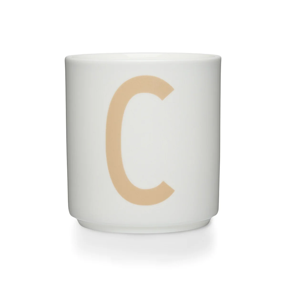 Design Letters - Tasse en porcelaine AJ C, beige / blanc Design Letters - Tasse en porcelaine AJ C, beige / blanc